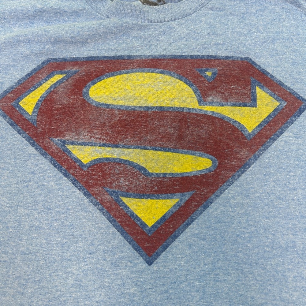 Superman T-Shirt Mens Medium 40x25 Blue DC Comics Originals Super Hero